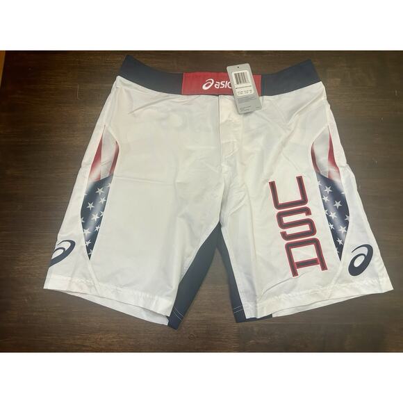 Asics Men's USA Razor Short, White/Navy, 32 NWT New - Picture 2 of 4